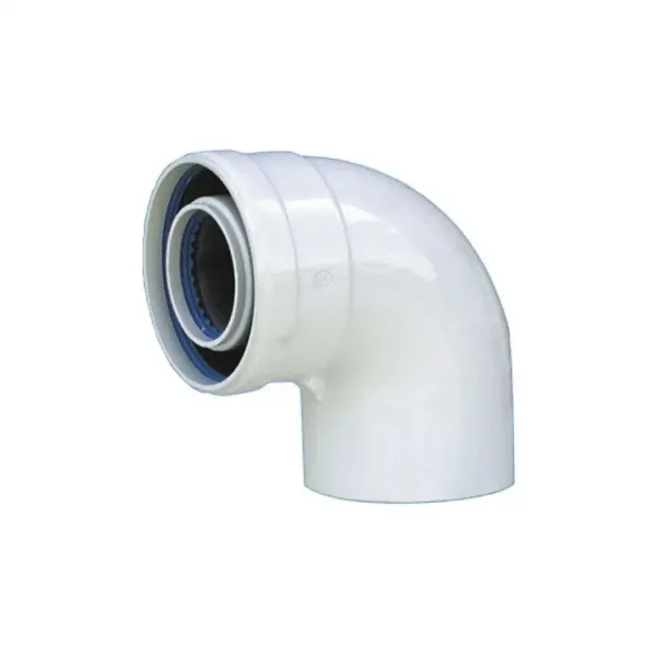 Колено коаксиального дымохода для традиц. котлов 90 град 60/100 Innovita