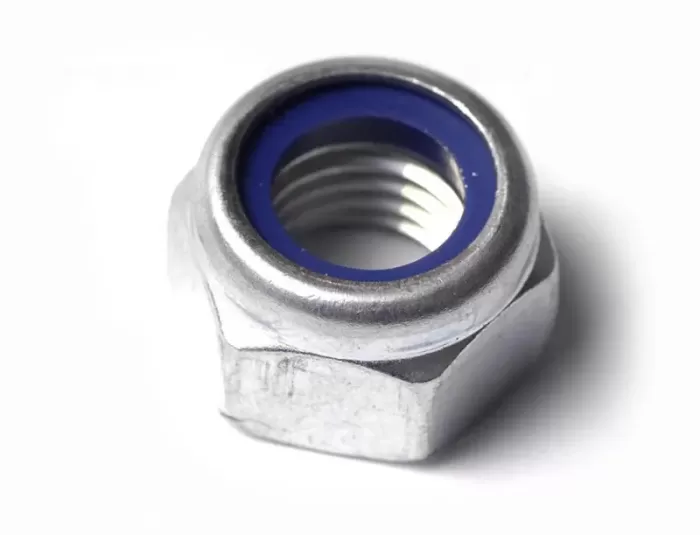 Гайка шестигранная со стопорным кольцом DIN 985 М8